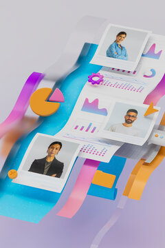 3D talent pipeline report with candidate analytics stream