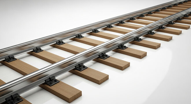 Parallel steel railway tracks on wooden ties&mdash;symbolizing labor, industry, infrastructure, and the enduring spirit of International Workers&rsquo; Day.
