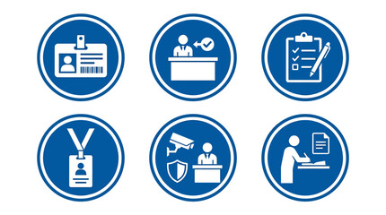 Fototapeta premium Medical and Healthcare Icons Set for Hospital and Clinic Use. Vector Icons Set