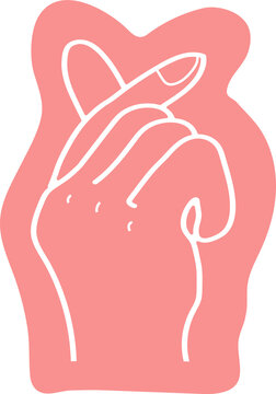 Hand Gesture Heart Symbol Illustration