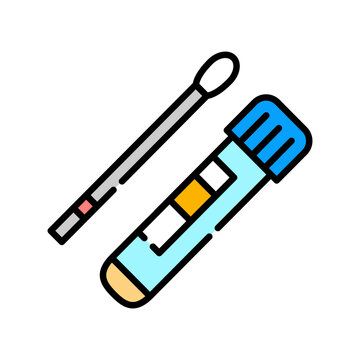 Swab PCR Icon Professional UI Symbol for Molecular Diagnostics