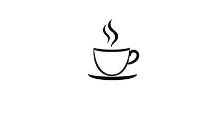 Obraz premium coffee, cup, mug, drink, beverage, caffeine, espresso, latte, cappuccino, mocha, americano, cafe, barista, hot, steam, aroma, morning, breakfast, cafehouse, coffeehouse, silhouette, black, icon, symbo