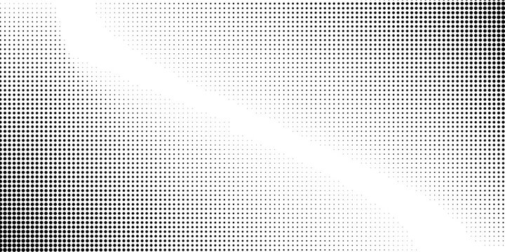 Halftone gradient. Dotted gradient, smooth dots spraying and halftones dot background seamless horizontal geometric pattern vector template set modern circle background modern