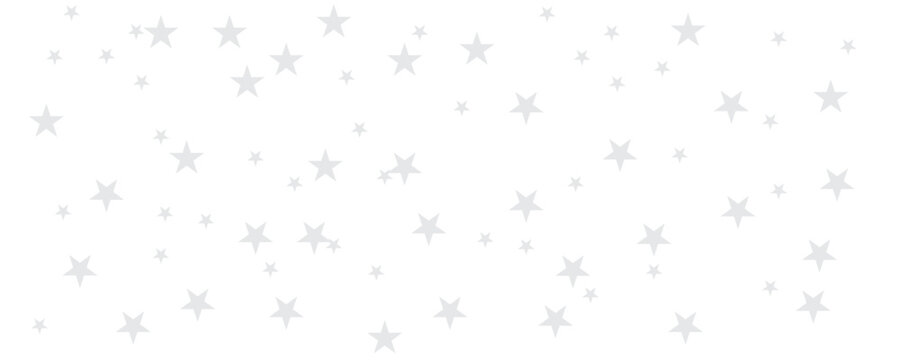 seamless pattern with gray tars shiny glittering on transparent background. Twinkle star vector png confetti pattern. 