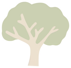 Obraz premium PNG Abstract tree illustration minimalist silhouette.