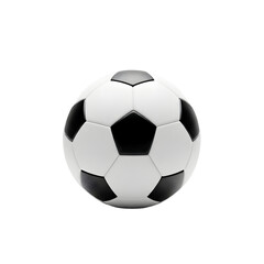 Soccer ball isolated on a neutral background, ready for play. The classic black and white design creates a timeless look