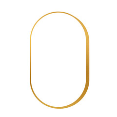 Obraz premium Gold Minimal Arch Frame Outline. Modern Luxurious Gold Aesthetic Background.