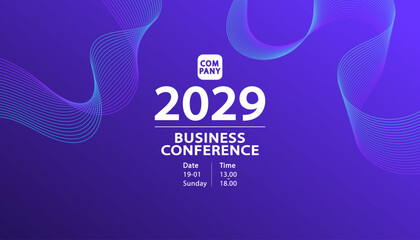 Modern abstract background with blue and purple gradient dynamic wave lines and copy space for business © 365 days studio