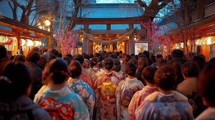 初詣の神社
