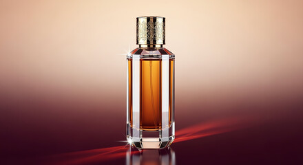 Naklejka premium luxury perfume bottle with golden cap