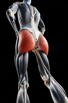 Detailed anatomy of hamstrings and glutes in lower limb movement
