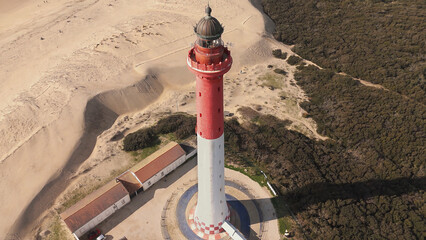Vue aérienne du phare de la courbe en Charente-Maritime France © feuerpferd1111