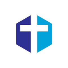 Obraz premium Church logo symbol,disan vector illustration