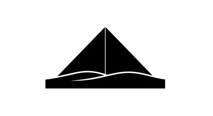 Fototapeta premium Black Pyramid Icon Design.