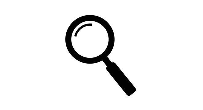 Magnifying glass icon symbol.