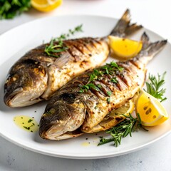 Gegrillte Dorade mit Kr&auml;utern