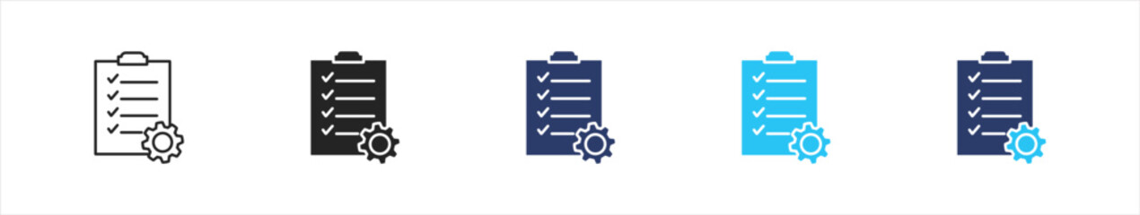 Obraz premium Task Management set illustration multiple style collection