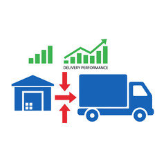 Fototapeta premium Delivery Truck Logistics Warehouse Transportation Service.