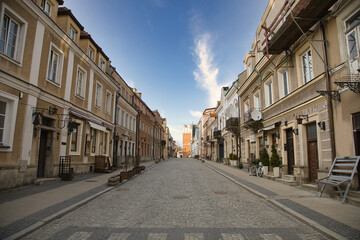Fototapeta premium Historic old town of Sandomierz in Poland with medieval architecture and famous landmarks, popular tourist destination in Central Europe.