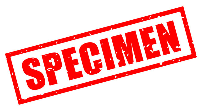 Specimen grunge rectangle stamp