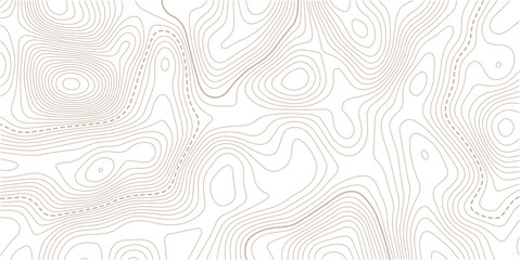 Abstract topographic map. Topo contour map background concept. Geographic line map with elevation assignments. Contour background geographic grid. Vector illustration. © MITA