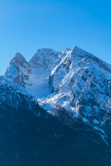 Beautiful Snowcapped Hochkalter Massif And