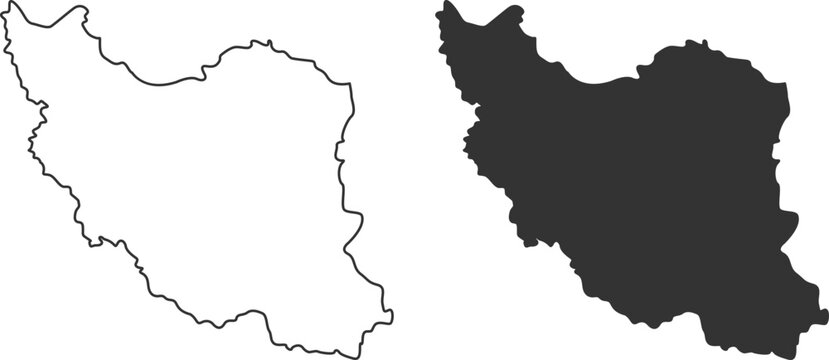 Comparison of iran's outline and filled map representations