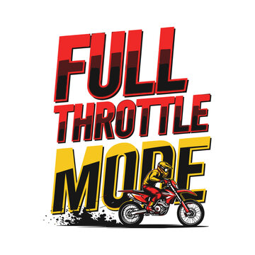 A motorcycle rider in full throttle mode on a red bike tshirt design