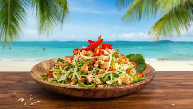 Crab Papaya Salad,Thai food Zab
