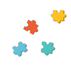 Fototapeta premium STEM Day Concept Puzzle Pieces