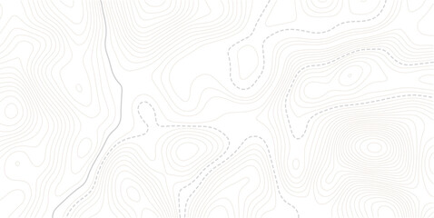 Abstract topographic map. Topo contour map background concept. Geographic line map with elevation assignments. Contour background geographic grid. Vector illustration. © MITA