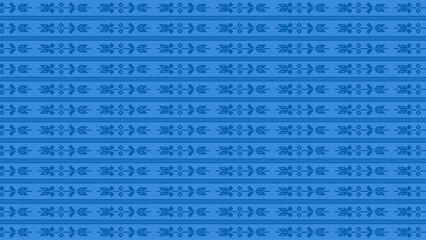 Ethnic Blue Pattern Geometric Background Seamless Textile Design
