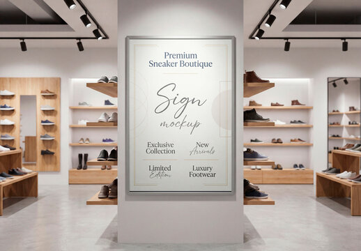 Shoe Store Poster Mockup