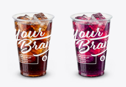 Cold Drink Plastic Cup Mockup