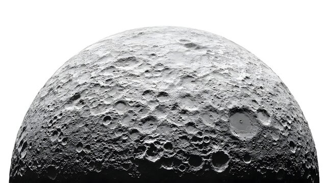 Close up of a cratered celestial body, possibly a moon or planet surface.