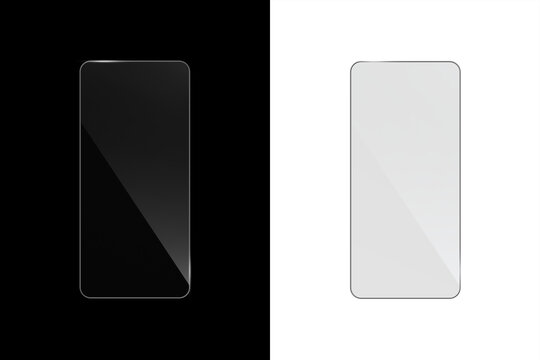 Phone Overlay Reflection Mockup On Transparent PNG Background For Screen Glass Display And Device Presentation