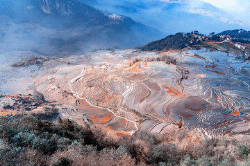 rice terraces of yuanyang in yunnan, china