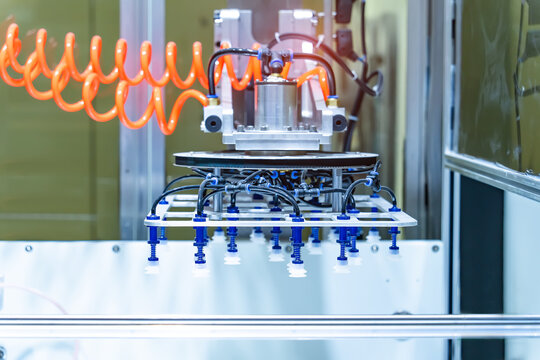 automatic pneumatic piston sucker unit on industrial machine,automation compressed air factory production