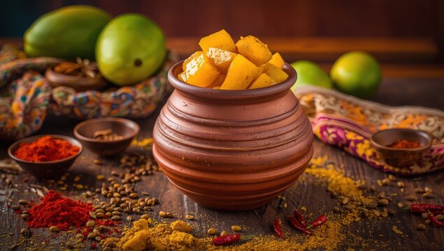 Punjabi Aam Ka Achaar or Mango Pickle, Indian Dish