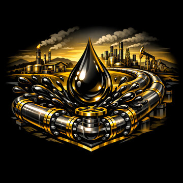 oil field luxery logo design
