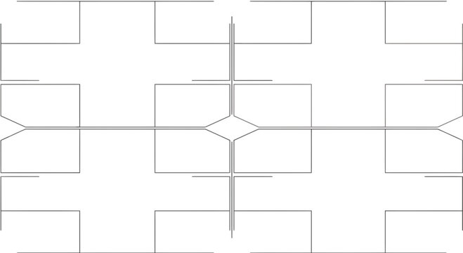 Geometric shapes and lines diagram.
