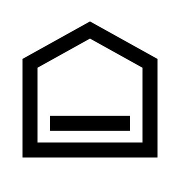 Home icon for main screens, dashboard entries, or default navigation. Perfect for apps, websites, and interfaces using bold, sharp, line-style visuals to represent base access or homepage.