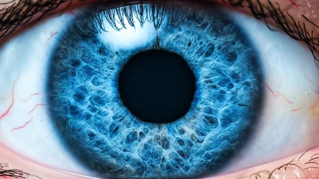 eye with blue eyes