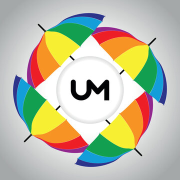 Color umbrella icon, Nice umbrella isolated on white background.