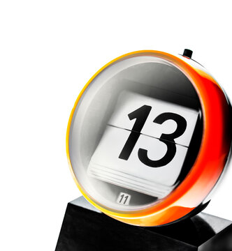 Vintage Kalender mit Freitag dem Dreizehnten