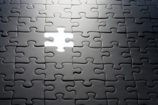 Puzzlespiel, fehlendes Teil