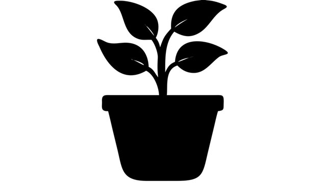 Flower plant pot vector