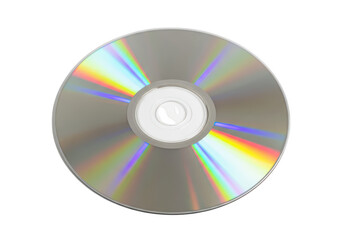 A sleek and modern compact disc shown from a top-down perspective isolated on transparent background,png,PNG