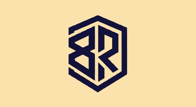 Modern Monogram Logo Design with Hexagon Shape.