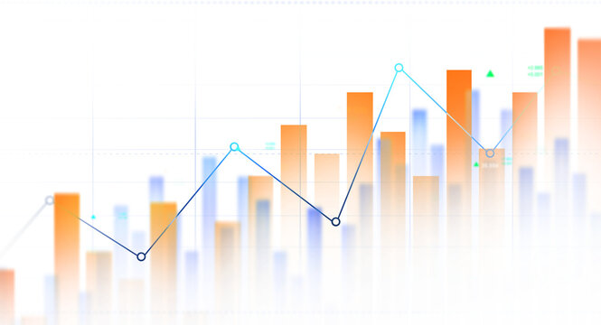 Trade business analytics graph and financial chart.Transparent or png stock market investment trading graph growth.Business trade analytics line graphs and financial chart investment. PNG chart.	
